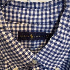 Ralph Lauren Navy and White Gingham Shirt